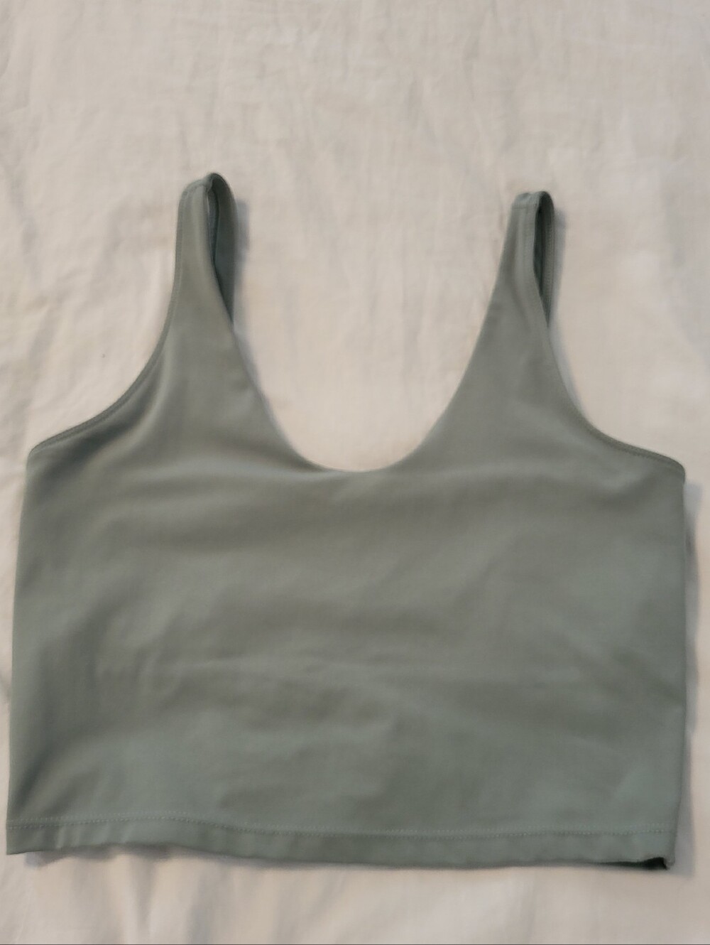 Velocity  Sage Green Cropped Tank Top Size Small